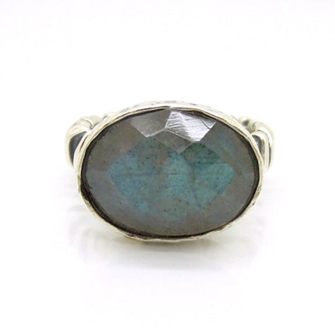 Ring - Silver And Labradorite Gemstone Ring