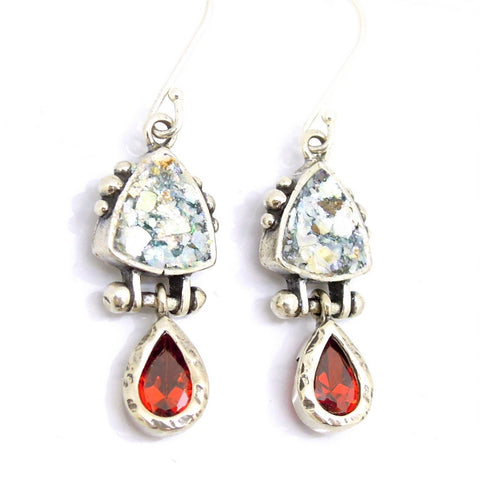 roman glass earrings
