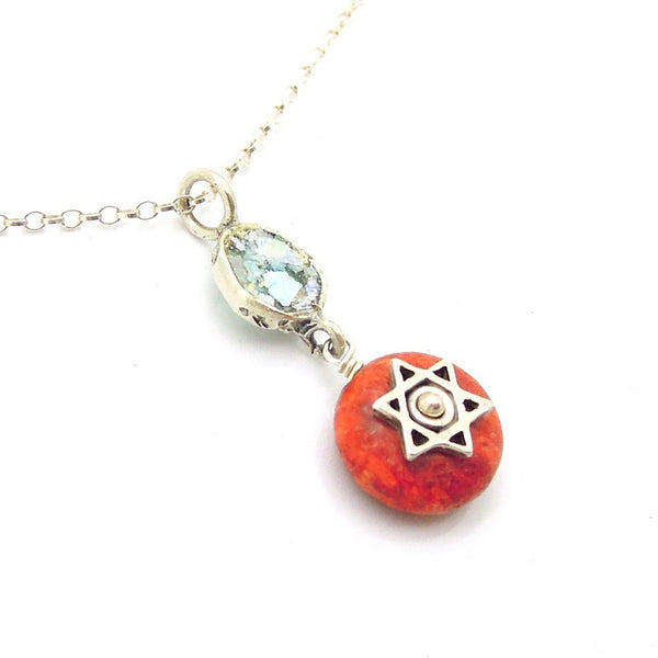 red coral pendant 