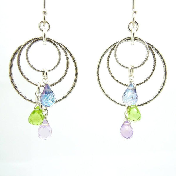 Earrings - Crystal Chandelier Sterling Silver Earrings