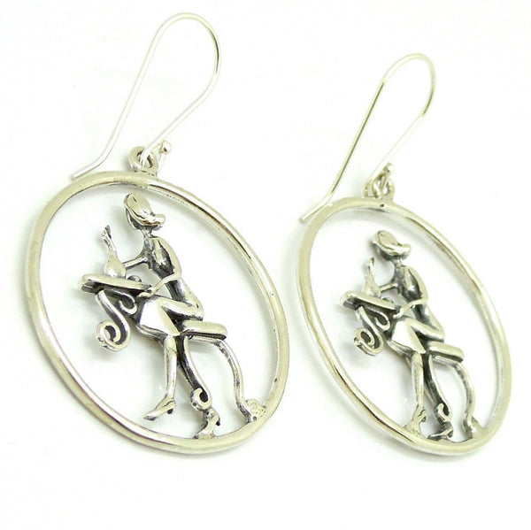 Earrings - Lady Getting Ready Sterling Silver Earrings