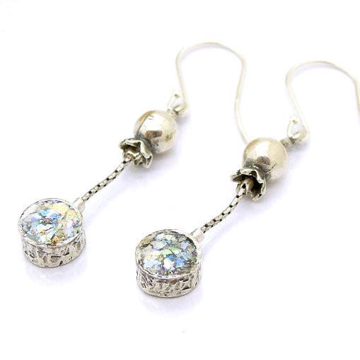 Earrings - Pomegranate Earrings Silver Metalwork