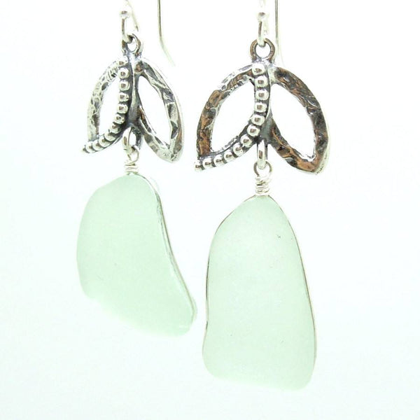 Earrings - Sterling Silver Handmade Sea Glass Earrings