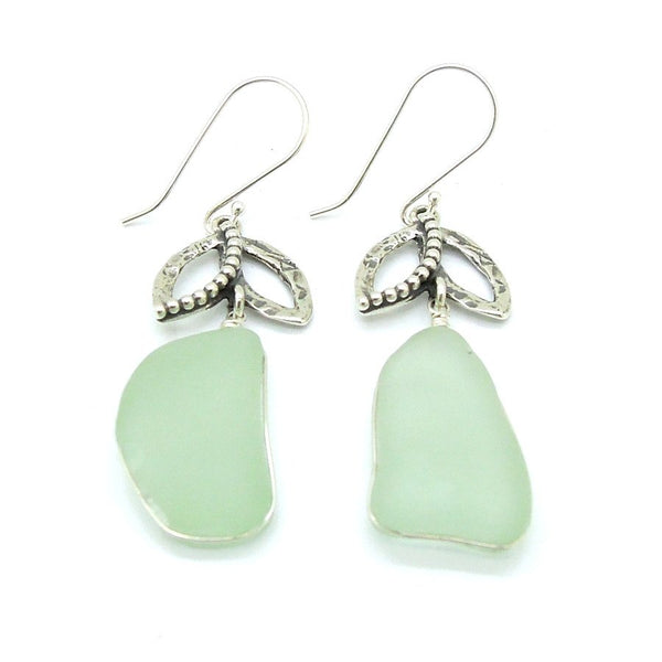 Earrings - Sterling Silver Handmade Sea Glass Earrings