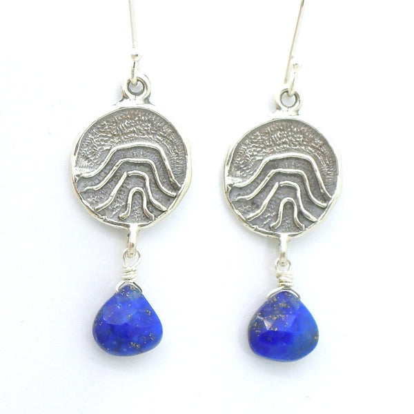 Earrings - Sweet Silver Earrings With Amethyst Hanging