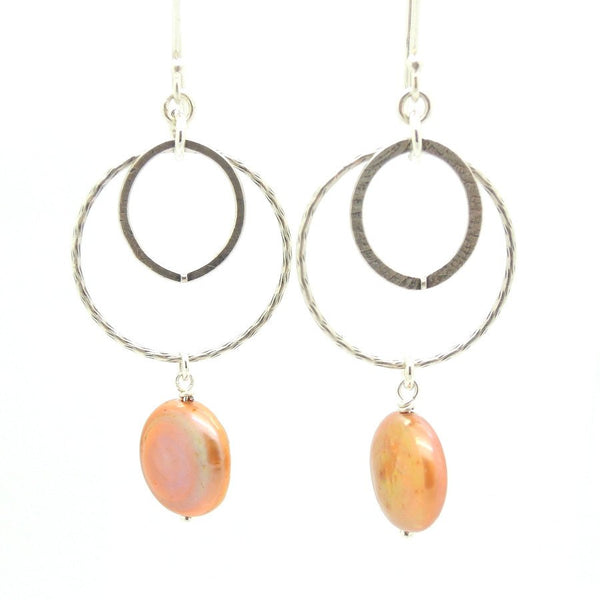 Earrings - White Pearl Chandelier Sterling Silver Earrings