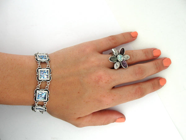 Bracelet, Roman Glass, Sterling Silver 925, Handmade, Gift, Izralien Jewelry, Silver Bracelet, Oldere Roman Glass , (er303