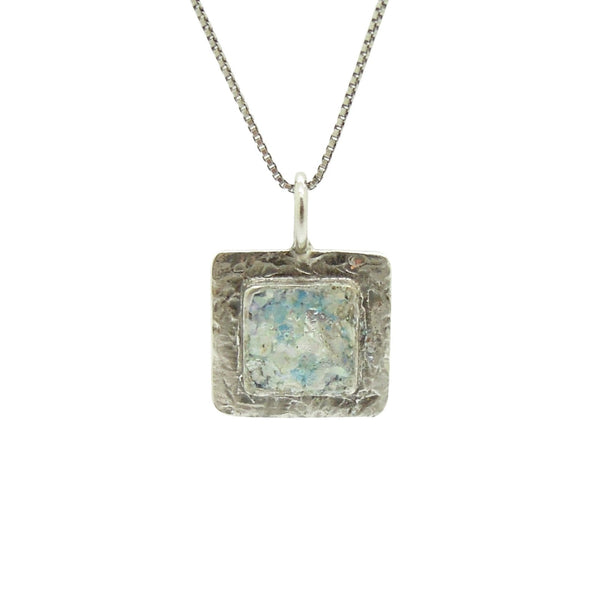 Pendant  - Flat And Square Roman Glass Pendant