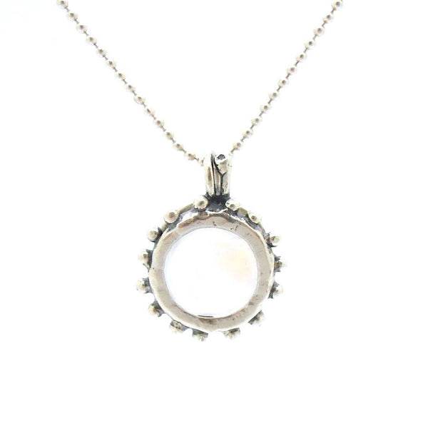 Pendant - Moonstone Pendant Set In Sterling Silver Circles
