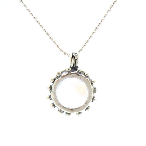 Pendant - Moonstone Pendant Set In Sterling Silver Circles
