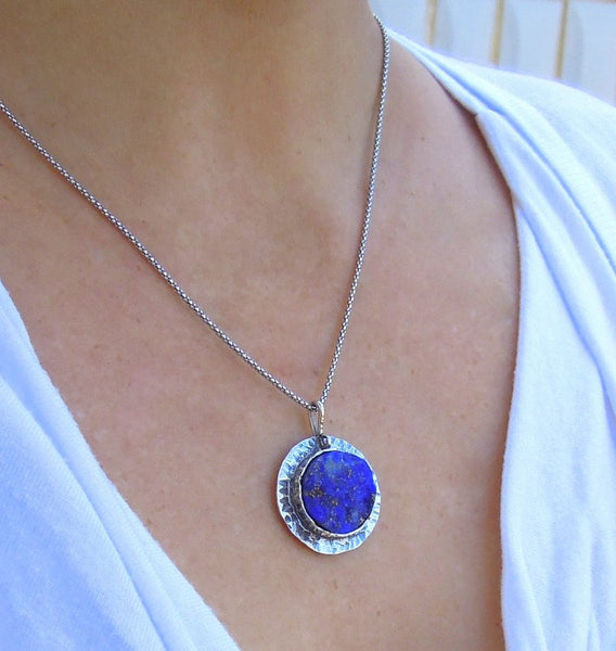 Pendant - Silver And Lapis Lazuli Pendant