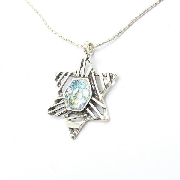 Pendant  - Star Of David Desinged Silver Necklace