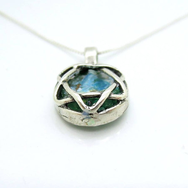 Pendant - Star Of David Pendant On Roman Glass