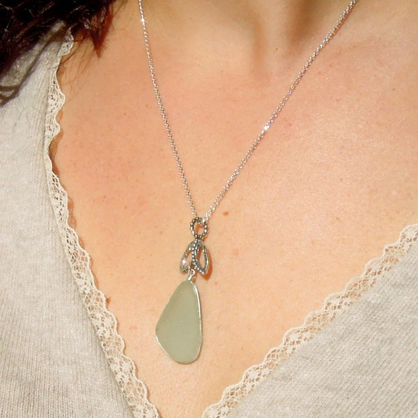 Pendant - Sterling Silver Sea Glass Pendant
