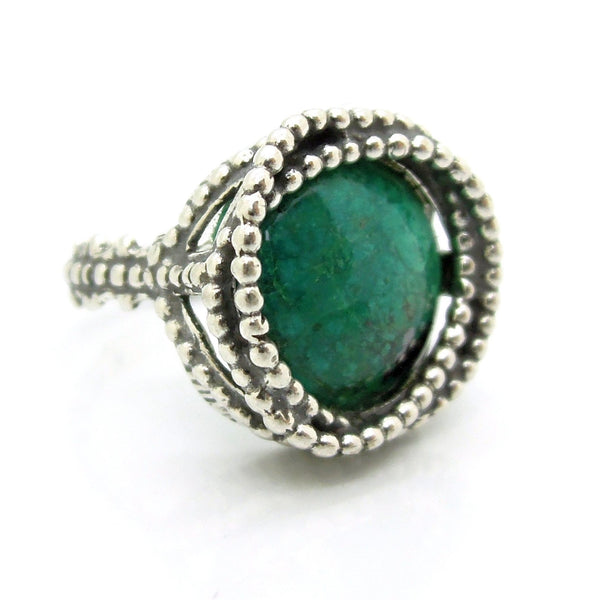 Ring - Eilat Stone Ring Set In Sterling Silver Circles