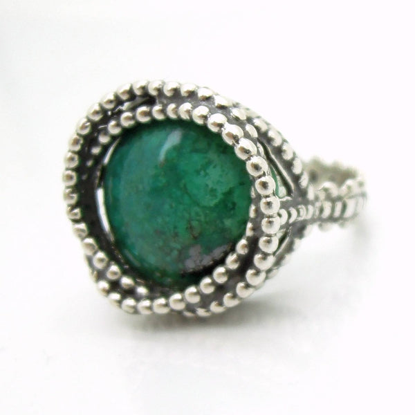 Ring - Eilat Stone Ring Set In Sterling Silver Circles