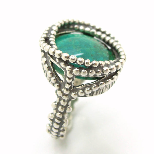 Ring - Eilat Stone Ring Set In Sterling Silver Circles