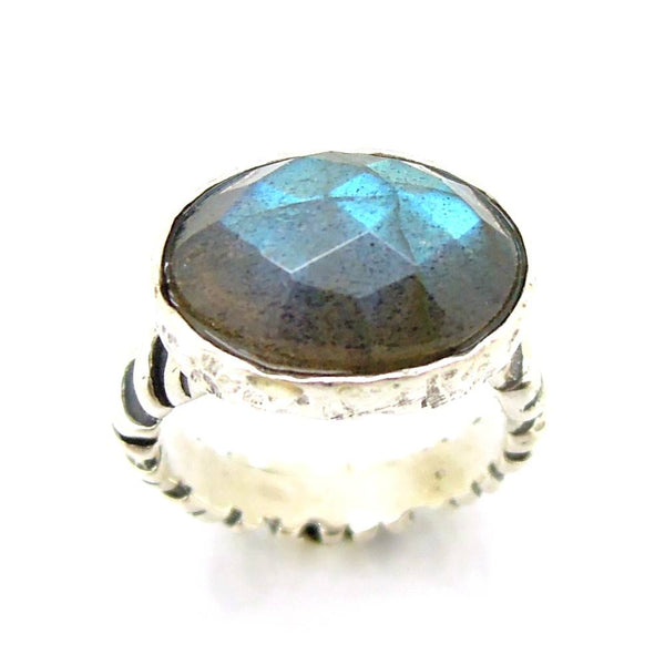 Ring - Silver And Labradorite Gemstone Ring