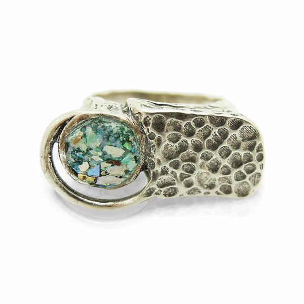 Ring - Unique Silver Ring For Men & Women With Roman Glass