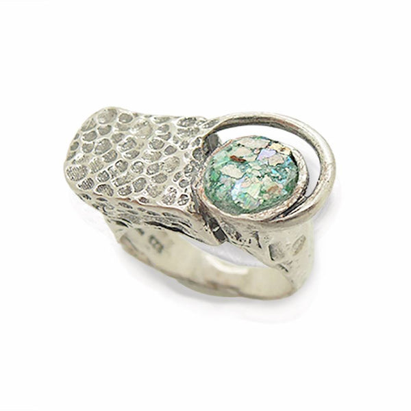 Ring - Unique Silver Ring For Men & Women With Roman Glass